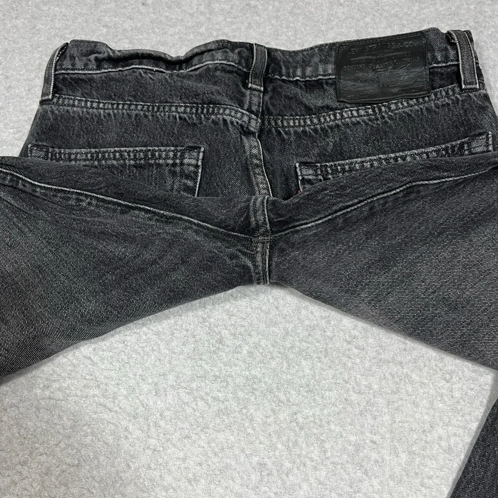 Levis Premium Jeans Mens 29x30 (Fit 30x28) Black 502 Taper Cotton Blend Stretch